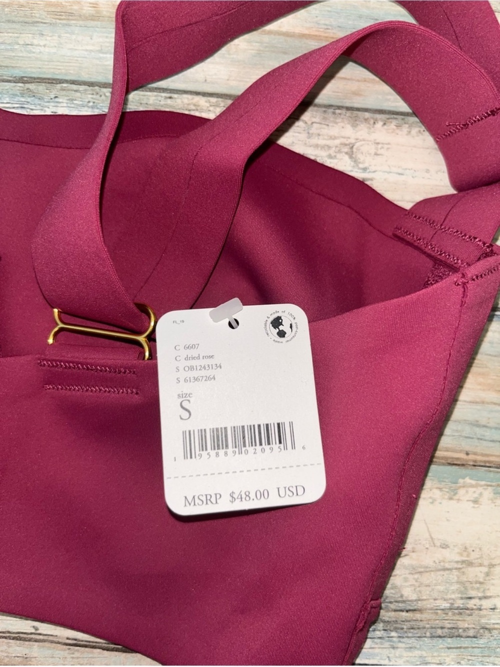 Free People Intimately Dried Rose Longline Bra Bralette Crop Top NWT S - Picture 5 of 5